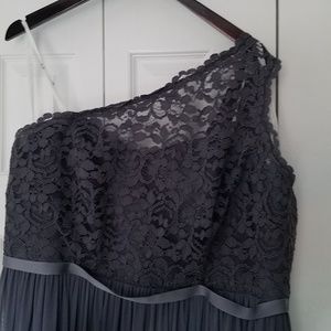 David's Bridal one shoulder bridesmaid dress